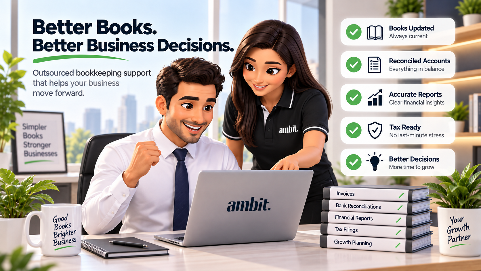 Better Books, Better Business Decisions - Outsourced bookkeeping support with Ambit